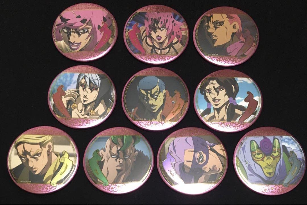 ジョジョ アニメ10周年記念展 場面写缶バッジ  バラ売り ジョジョの奇妙な冒険 アニメ10周年記念展 場面写缶バッジ 空条