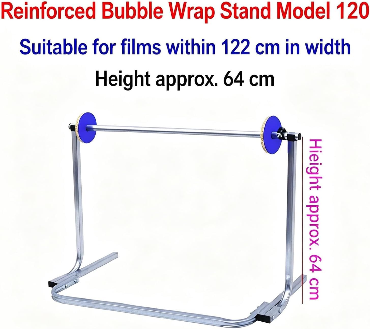 Este Soporte Ajustable para estación de Embalaje, dispensador de plástico de Burbujas de sobremesa, Soporte Manual para Rollos de Espuma para mudanzas y envíos, se Adapta a Anchos de 12 a 48