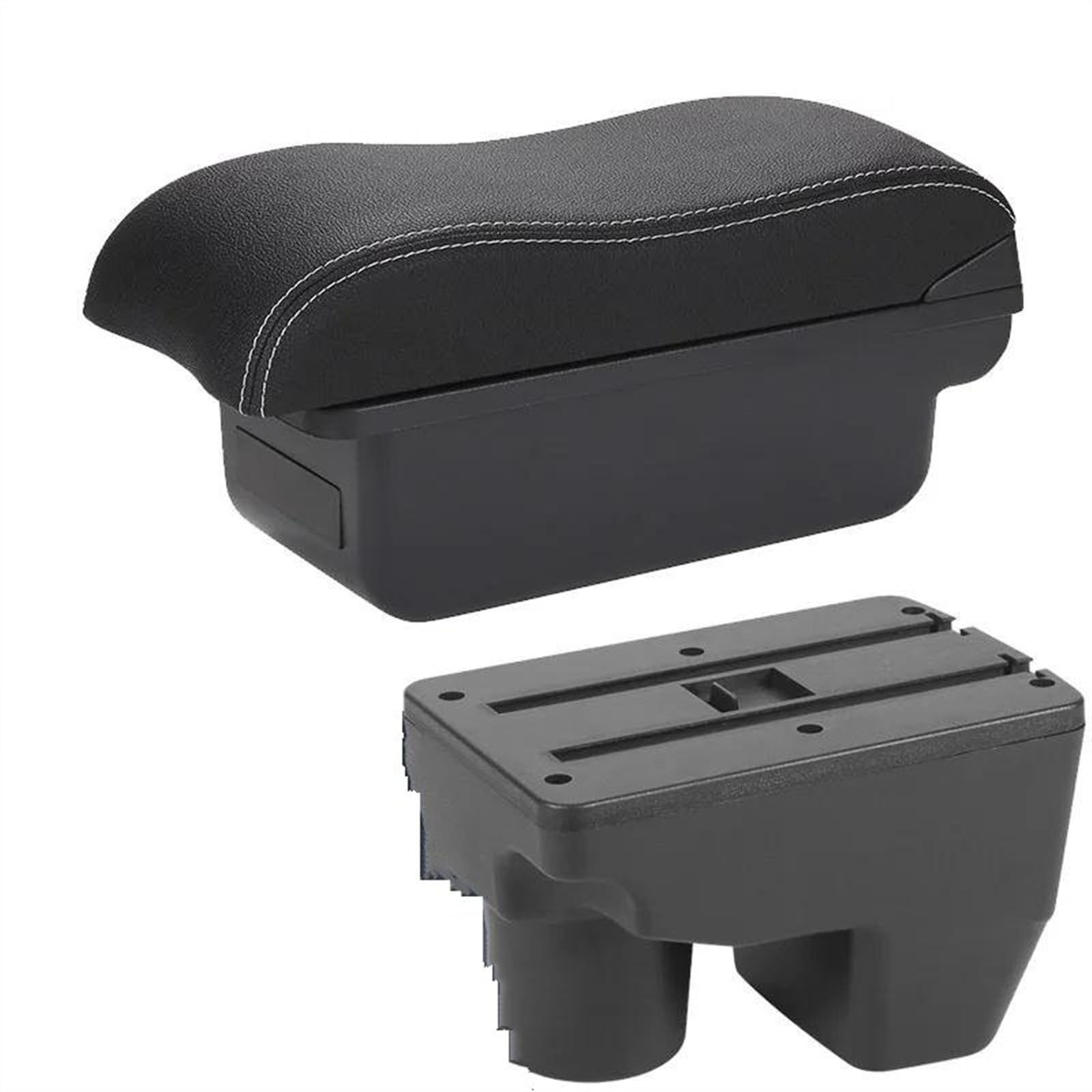 NOHEEU Auto Parts Interior Details Armrest Storage Box Modification Accessory For Yaris For Elegant 2021 2022(C3 Black white NOUSB)