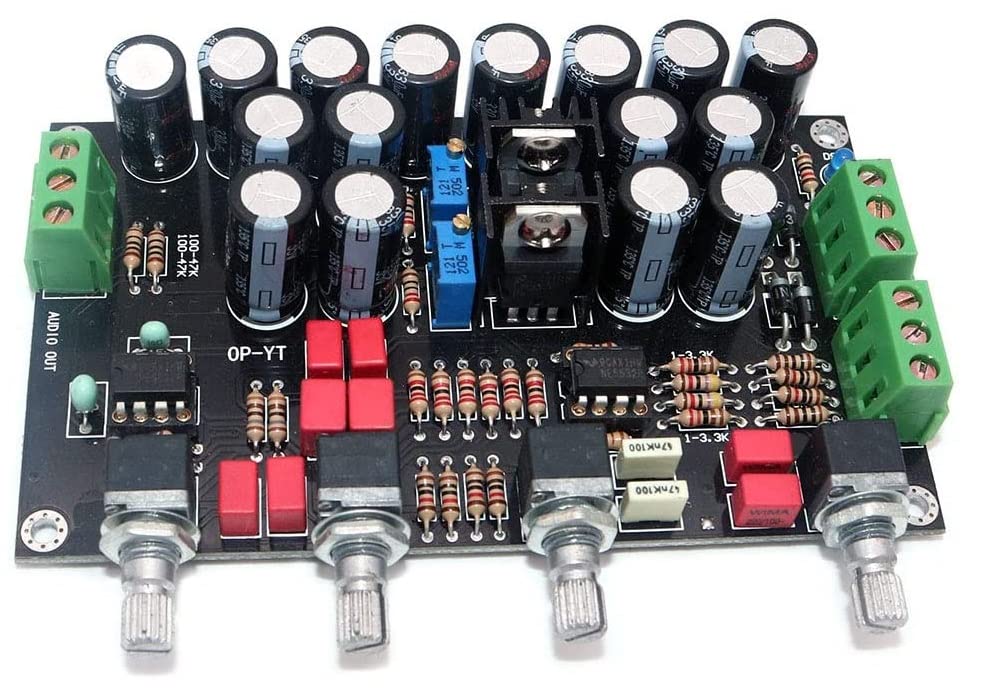 Amplificador audio HiFi OPA2604+AD827 OPAMP 5532 LM337 LM317 Préampli Préamplificateur Préamplificateur Carte de contrôle de tonalité