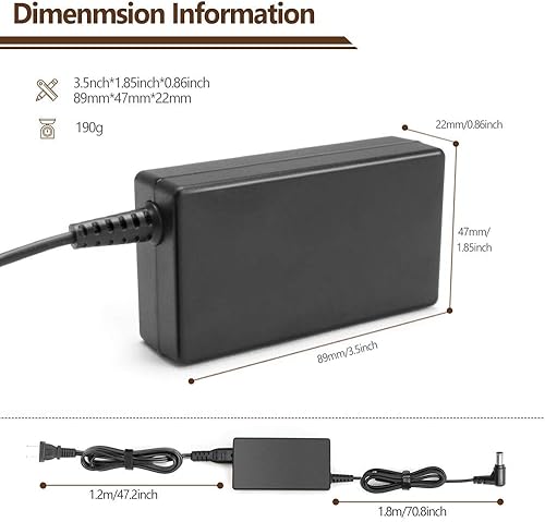 Miniatura 6 de TAIFU Adaptador de CC de 18 V CA para LG XBOOM Go PK7 y LG Electronics Music Flow H5, H7 (NP8540, NP8740) Fuente de alimentación de altavoz