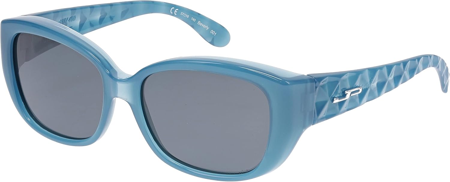 JP by Jonathan Paul Beverly Fitovers Sunglasses - Polarized Grey Lenses with 100% UVA and UVB Protection, Oleophobic Smudgeproof coating - Dusty Blue Frame