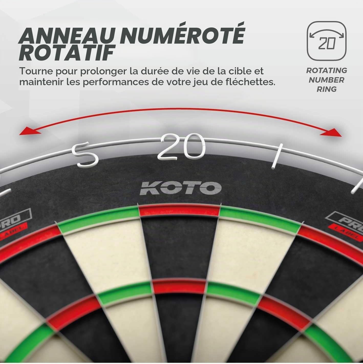 Cible KOTO King Pro Format Officiel de Tournoi Câblage Fin