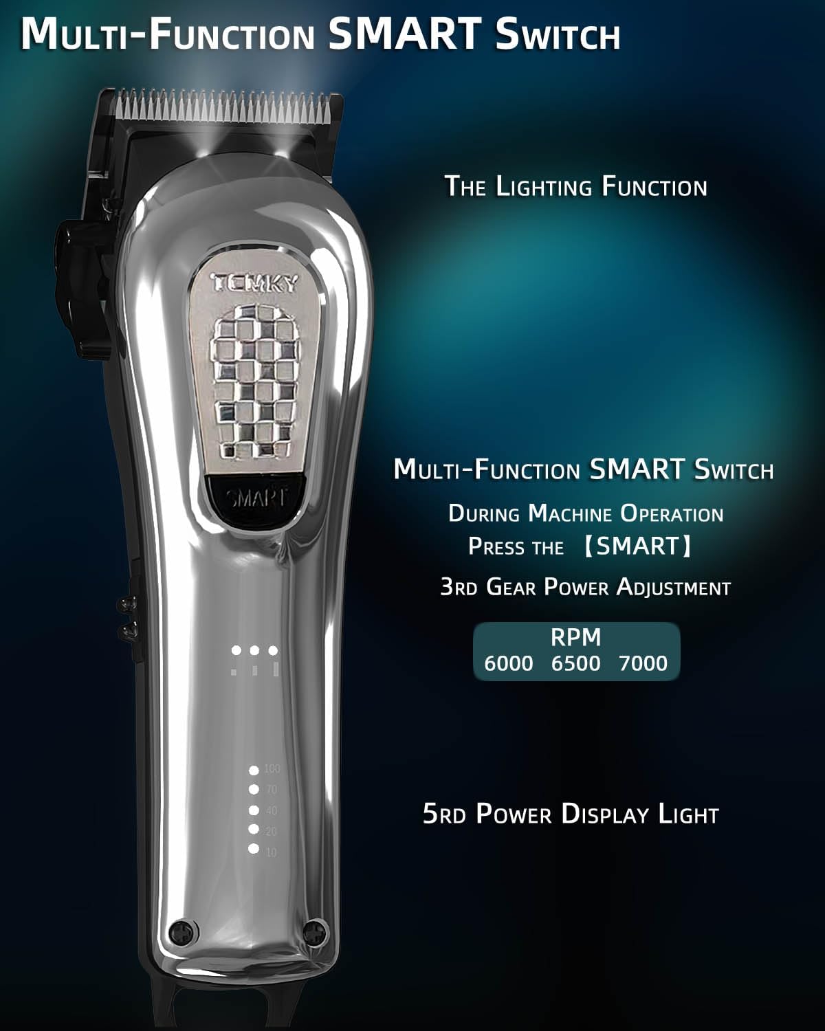 hair clippers for men cordless&corded barber clippers for hair cutting & grooming professional hair trimmer for men rechargeable hair trimmer kit for household (silvery) bright silver