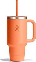 Vista 33 de Hydro Flask - Vaso de viaje con asa, tapa y pajilla, acero inoxidable térmico, 32 onzas, color azul