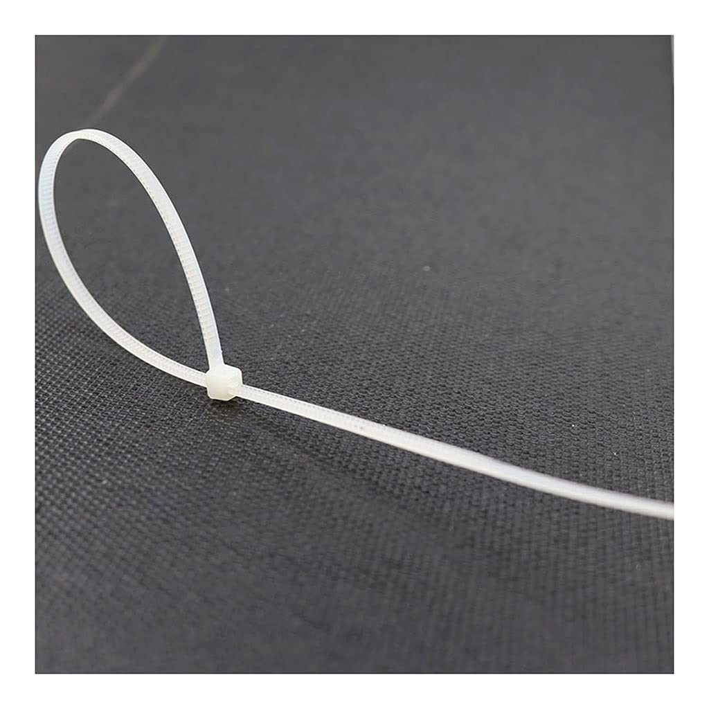 Plant Ties, Nylon Cable Wire Zip Ties Self-Locking 500pcs 100-300mm Black White(White 500pcs)