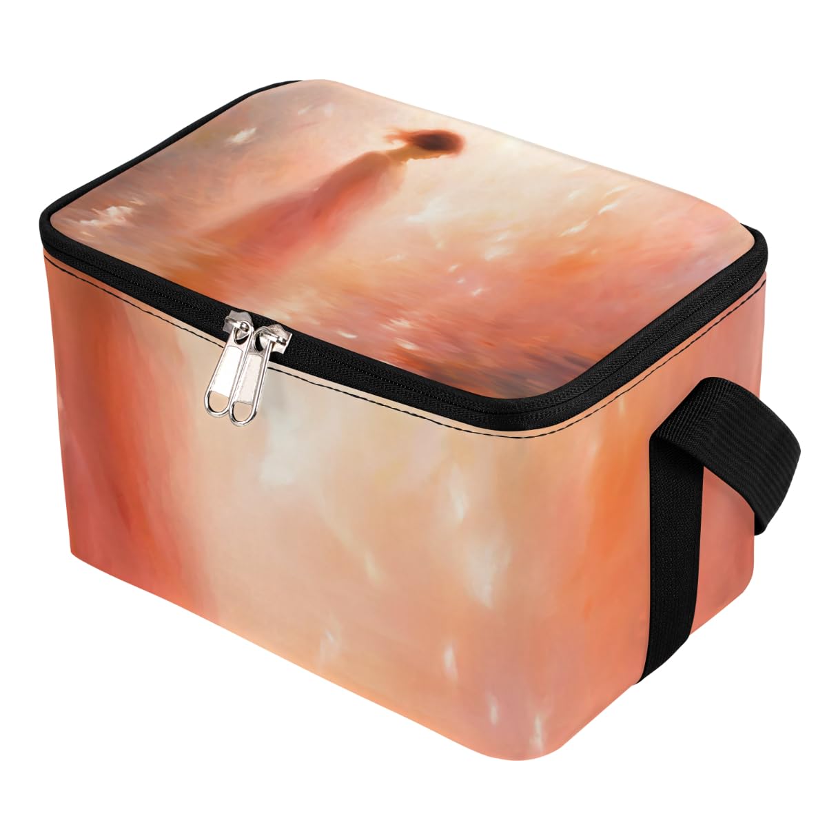 GzLeyigou Lunch Bags for Women Men 9 Cans,Abstract Women Hot & Cold Food Delivery Bag Insulated Grocery Bag Insulated Lunch Box Women Cooler Bag for Office Work Picnic Beach