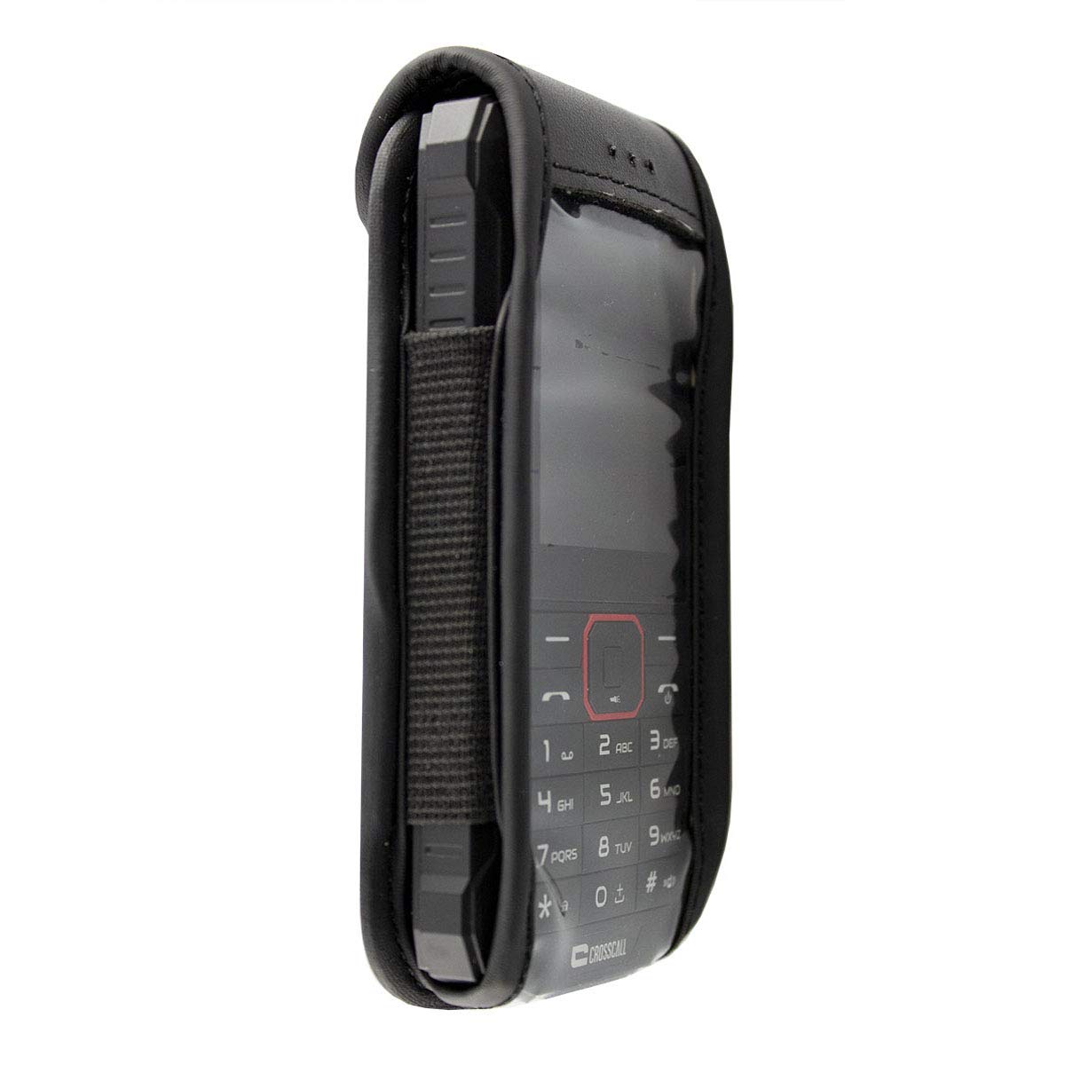 Caseroxx Borsa In Vera Pelle Con Clip Da Cintura Per Crosscall Spider X4 - Custodia Con Finestra Trasparente