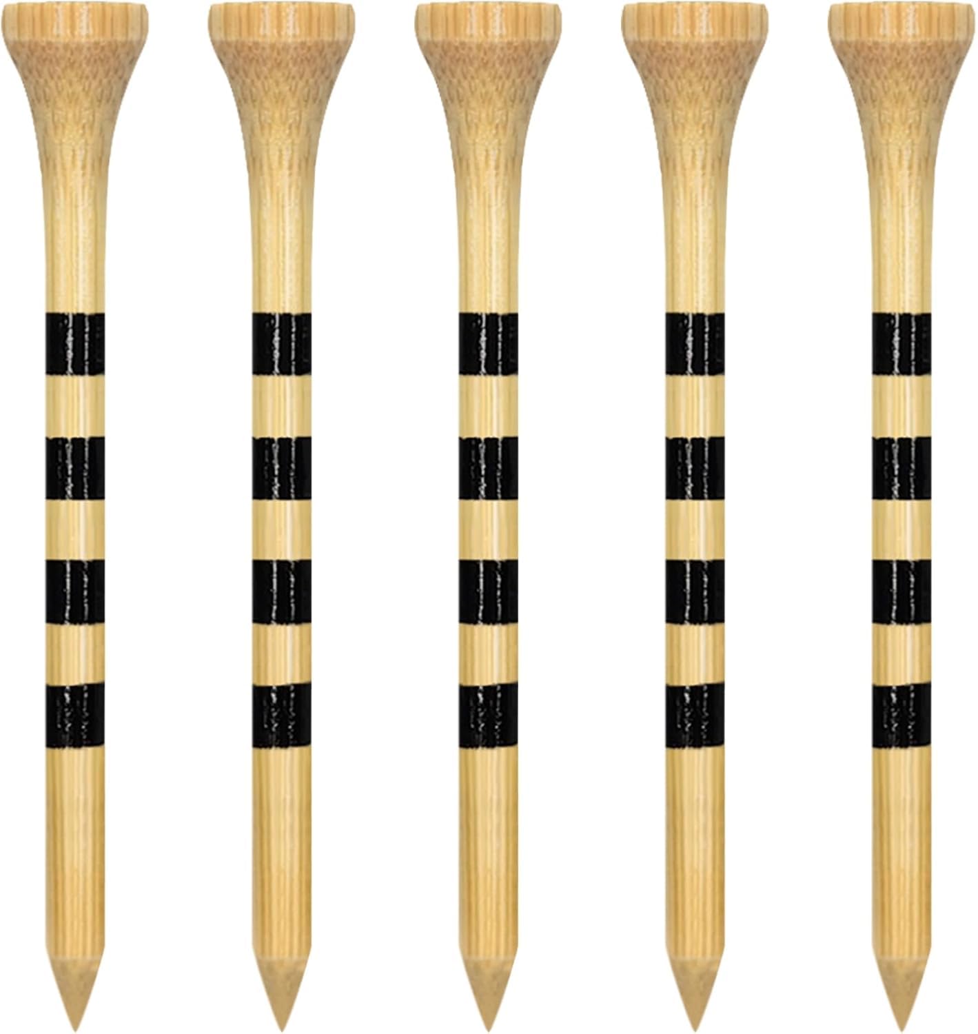 Zivisk Bamboo Golf Tees 83mm 100 Count, 3-1/4 inch Long Wooden Golf Tees - Natural color