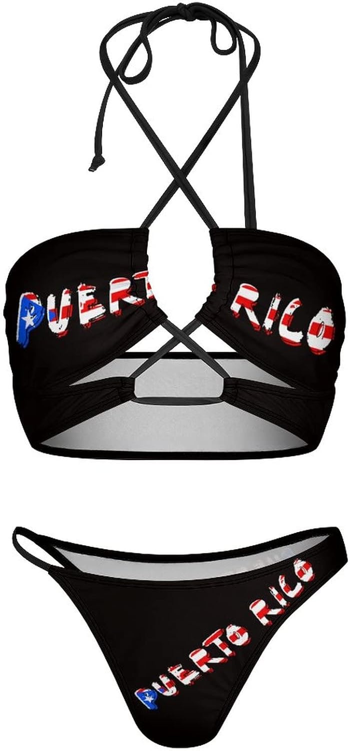 Bikini 2023 Puerto Rico Flag Bathing Suit Women's Two Pieces Swimwear Bikini Swimsuit