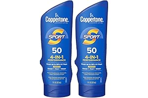 Coppertone SPORT Sunscreen SPF 50 Lotion, Water Resistant, Broad Spectrum
