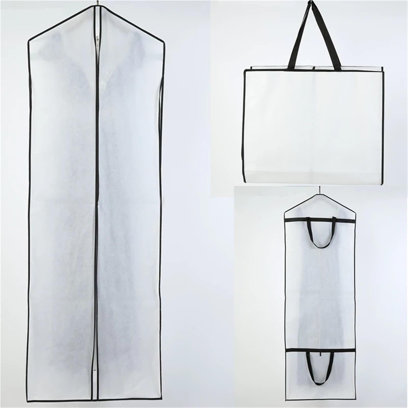 Fundas Ropa Armario Bolsa de almacenamiento multiusos tela no tejida doble cara for vestidos novia, a prueba polvo y antipolvo(170cm)