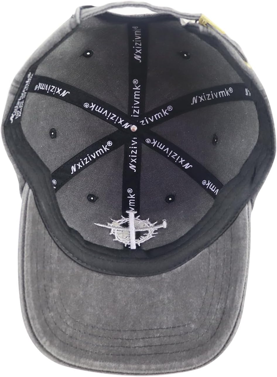 Jesus Cross Nail Hat for Men Women, Funny Adjustable Cotton Embroidered Christian Religious Faith Baseball Cap - Image 6