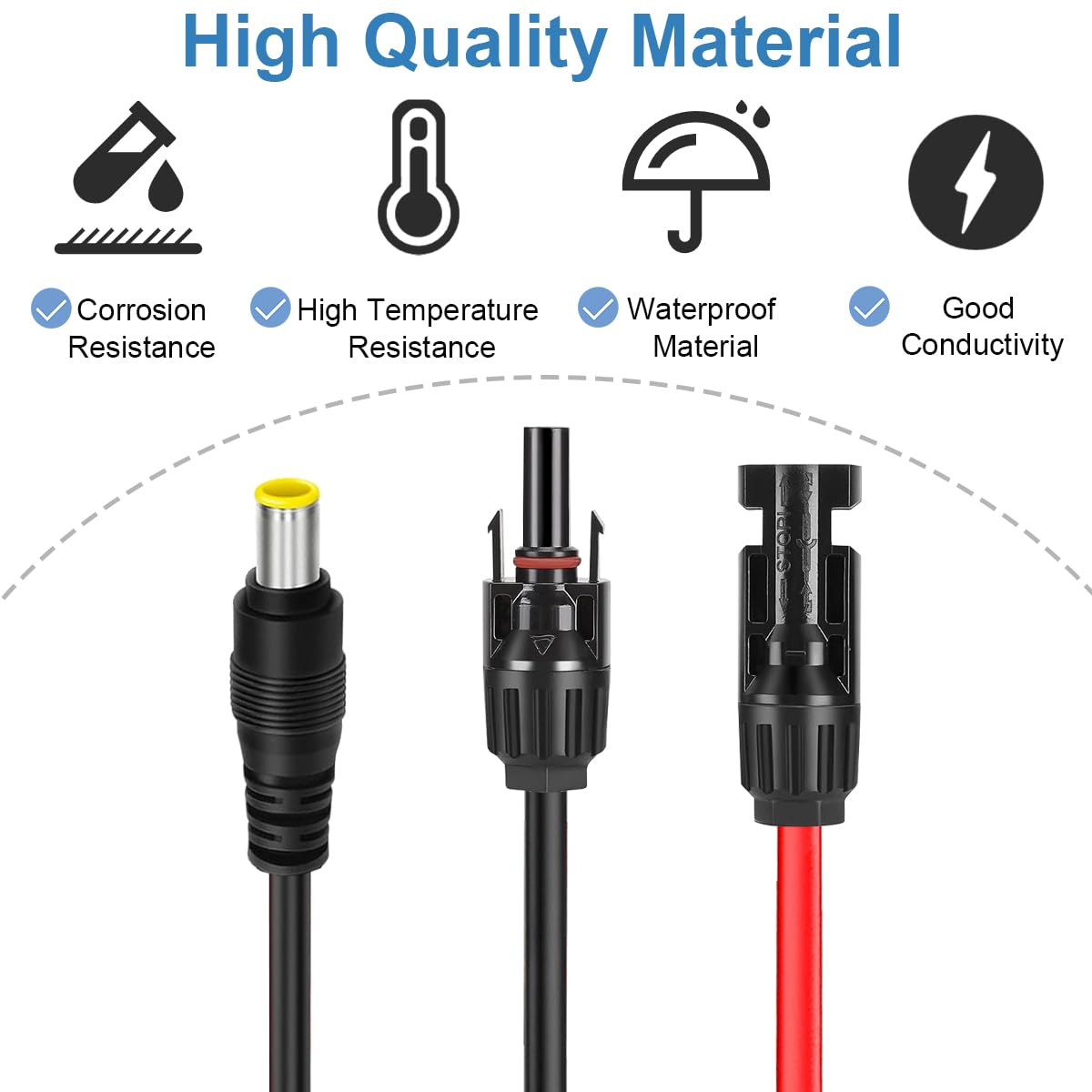 per MC4 pannello solare a cavo prolunga DC 8mm, connettore solare a cavo caricabatterie DC7909 con connettore DC7909 a DC8020/DC5525 per stazione alimentazione portatile generatore solare