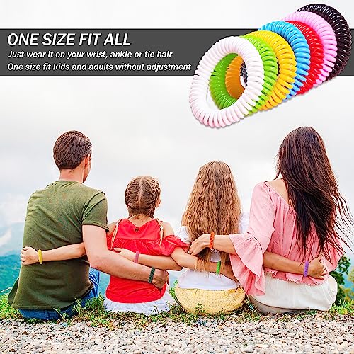 mosquito repellent bracelets 50 pack individually wrapped mosquito repellent bands with 60 pcs mosquito repellent stickers deet-free mosquito wristbands patches for adults and kids indoor outdoor