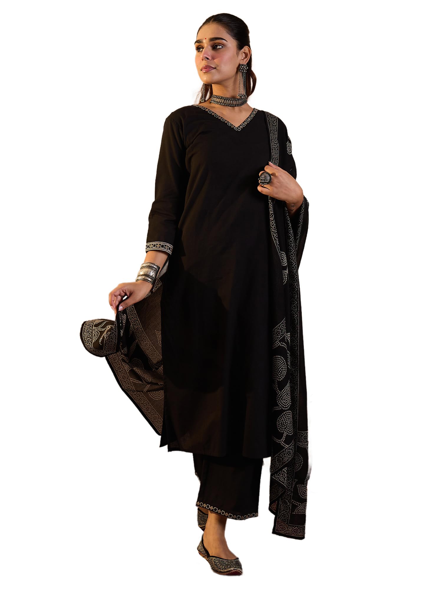 Women Pure Cotton Kurta Set with Dupatta | Festive Suit Set, 11903-image-41
