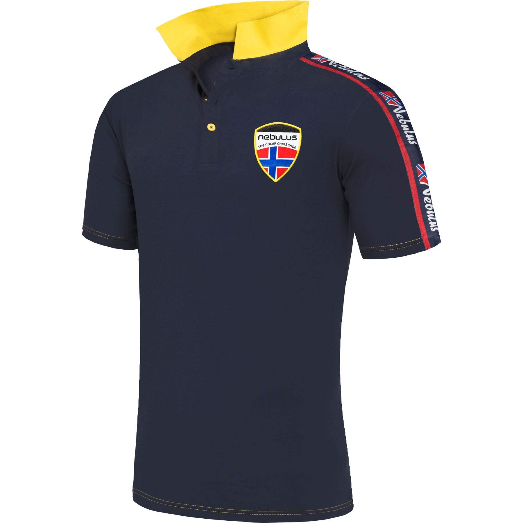 Nebulus Polo Bela para hombre, con bordado para hombre, camisa de manga corta
