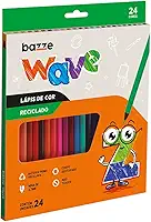 Lapis Cor Bazze Wave Reciclado Sextavado 24 Cores