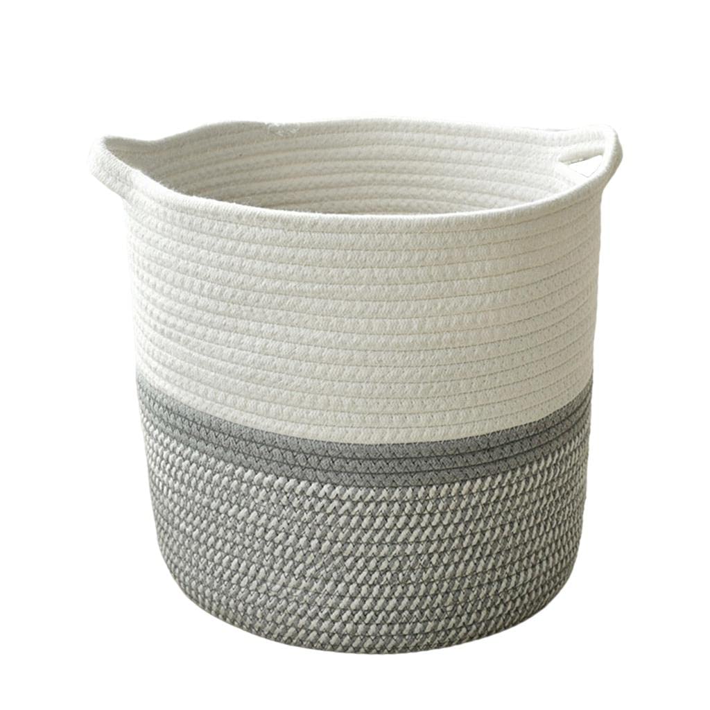Merishopp Basket Hangers Rope Woven Decorative Dirty Clothes Basket Laundry Basket Gray30Cm | Household Supplies & Cleaning | Laundry Supplies | Hampers-image-6