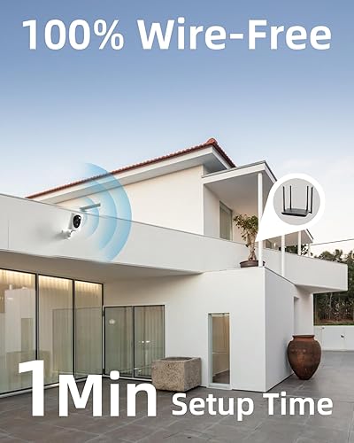 Miniatura 7 de virtavo VistaFlask - Cámaras de seguridad inalámbricas 2K para exteriores, alimentadas por batería, detección de movimiento AI, para seguridad del