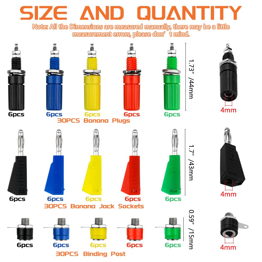 4/10 PCS Spina a Banana Presa Sonda di Prova Audio Altoparlante