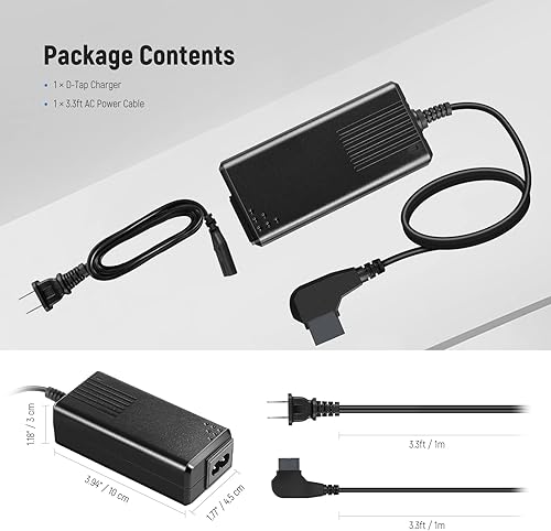 Miniatura 7 de NEEWER Cargador de batería D-Tap con cable D-Tap de 3.3 pies para montaje en V, V-Lockbatería de montaje dorado, compatible con NEEWER BP-95W