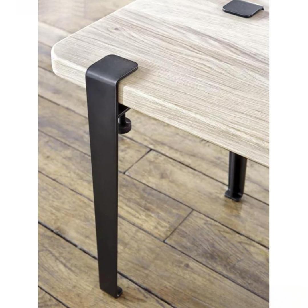 Tischklemmbeine Stanzfreie Tischbeinhalterungen Verstellbare FD-Esstischbeine DIY Büro Holz Couchtisch Beweglicher Verstellbarer Schreibtisch (40cm / Rot 4er Pack)