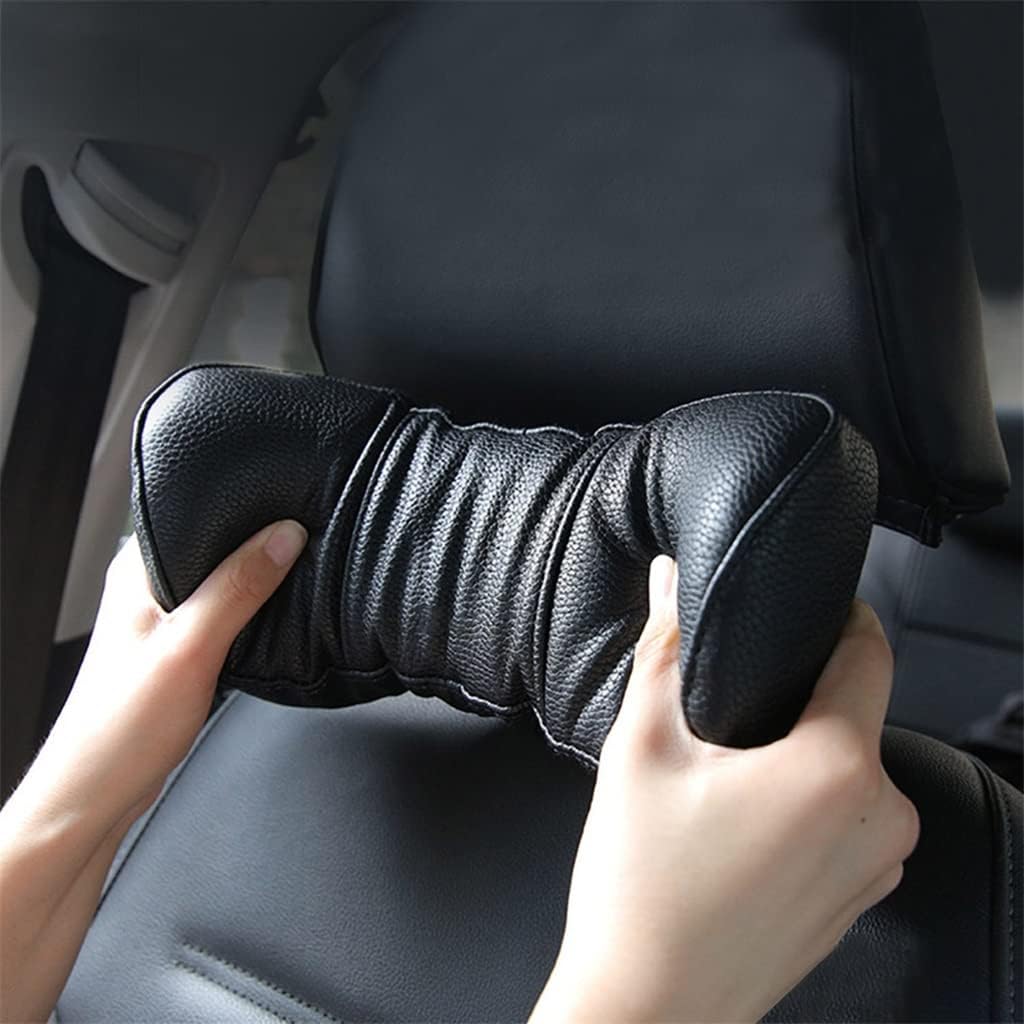 Car Neck Pillow PU Leather Auto Rest Cushion 3D Memory Foam Universal Neck Rest Cushion for Seat Chair in Auto