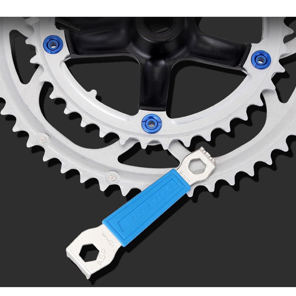 HOUSON Bicycle Chainring Wrench, Chainring Nut Wrench, Mountain Bike Cycling Tool (9/10 mm), Blue - Image 3