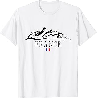Alps France Alpine Mountain Range French Flag Souvenir T-Shirt