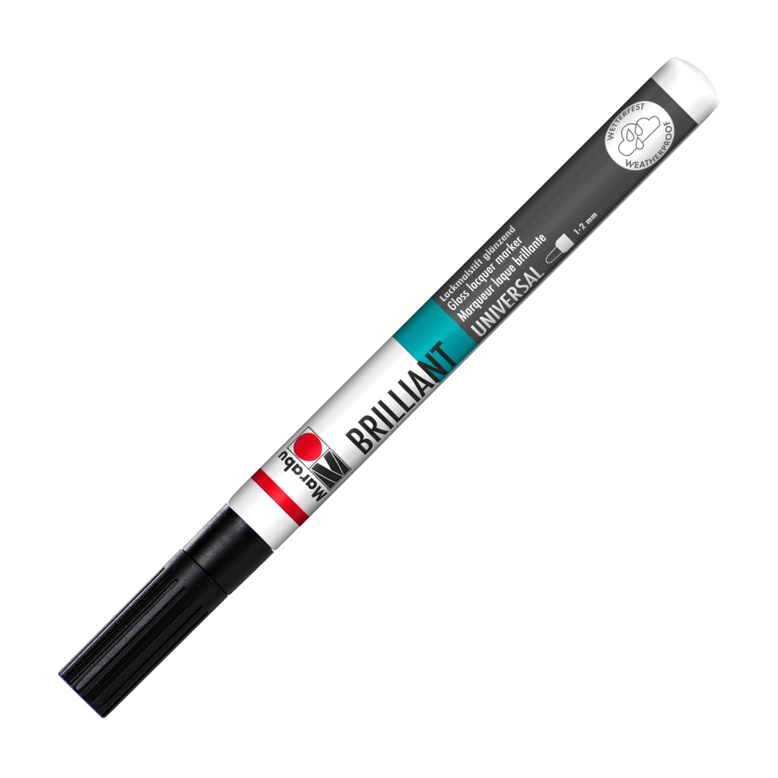 Marabu Brilliant Painter Pen (1-2mm Tip) - 073 Black MR012131073