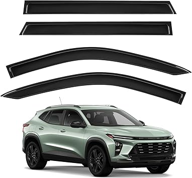 Tape-On Window Rain Guards for Chevy Trax 2024-2026, Side Window Deflectors Window Visor Rain Guards Vent Guard Shade Deflectors Compatible with Chevy Trax Accessories 2024-2026