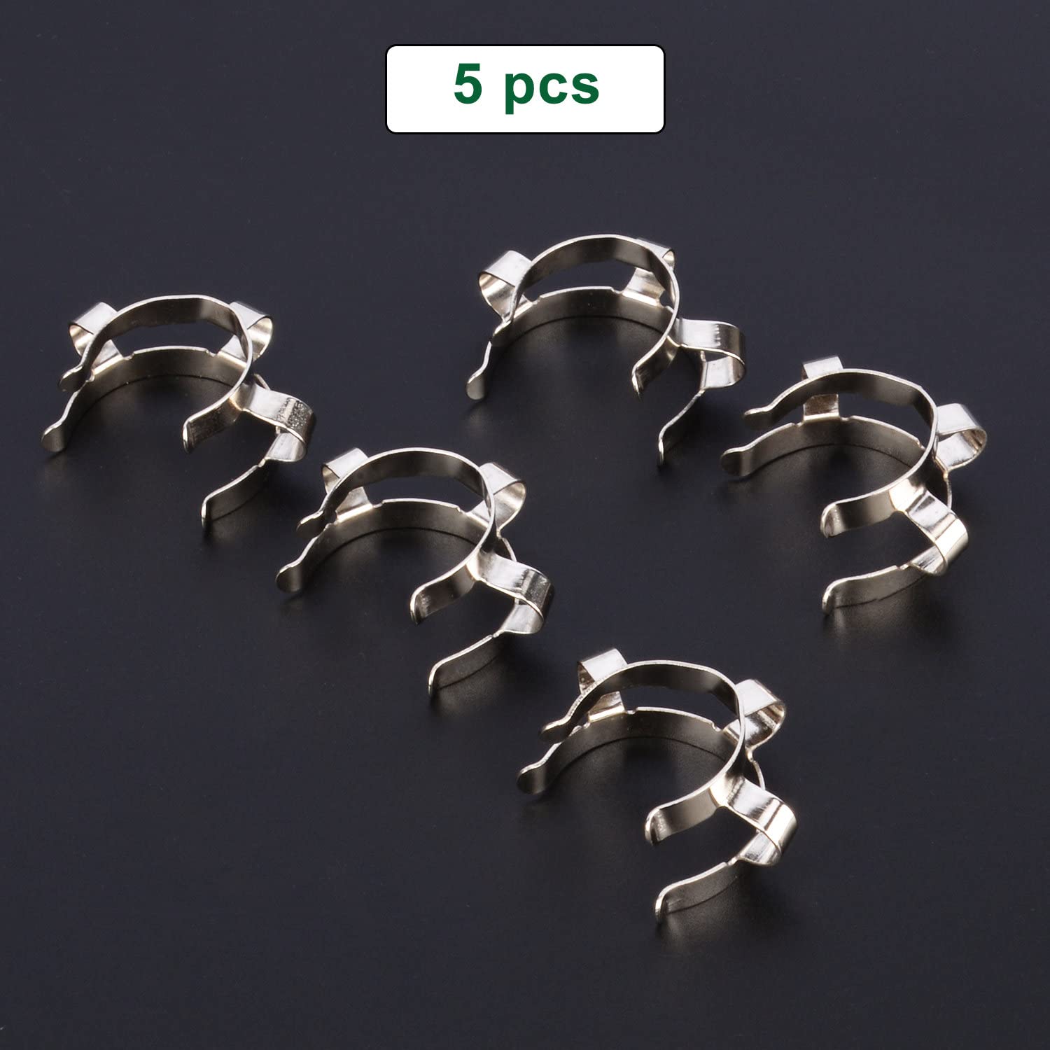 FunChem Lot de 5 clips de joint en métal Keck 24 mm Keck Clip #24 Clips métalliques pour laboratoire 24/40 Joint de sol Accessoire de laboratoire