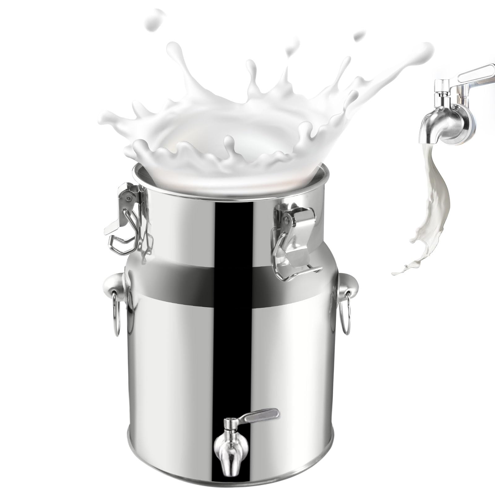 Bidon à lait de 18L en inox pour la cuisine familiale et la ferme