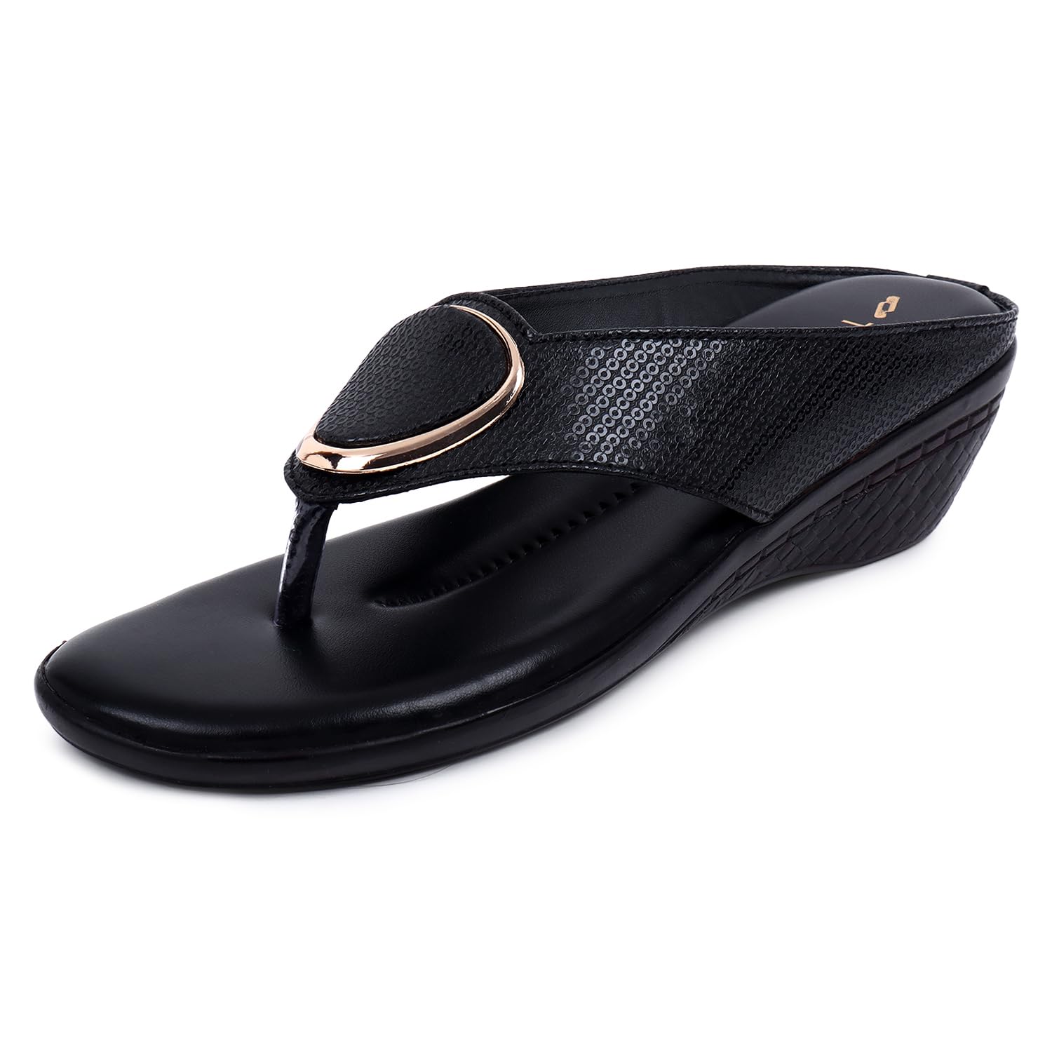 Women's Fashion Sandal | Faux Leather, Comfortable & Stylish Wedges | Ideal for Casual & Formal Occasions 2 inches heel