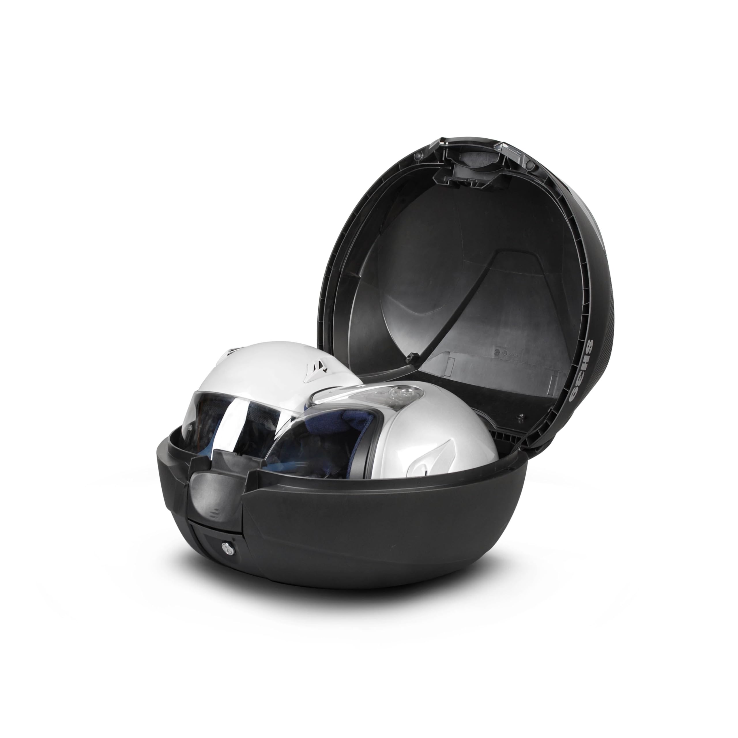 Generico VALIGIA SH39 BAULETTO 40LT COVER CARBON CON PIASTRA UNIVERSALE COMPATIBILE CON SHAD PIASTRE E BAULETTO SCOOTER MOTO + SCHIENALINO OMAGGIO