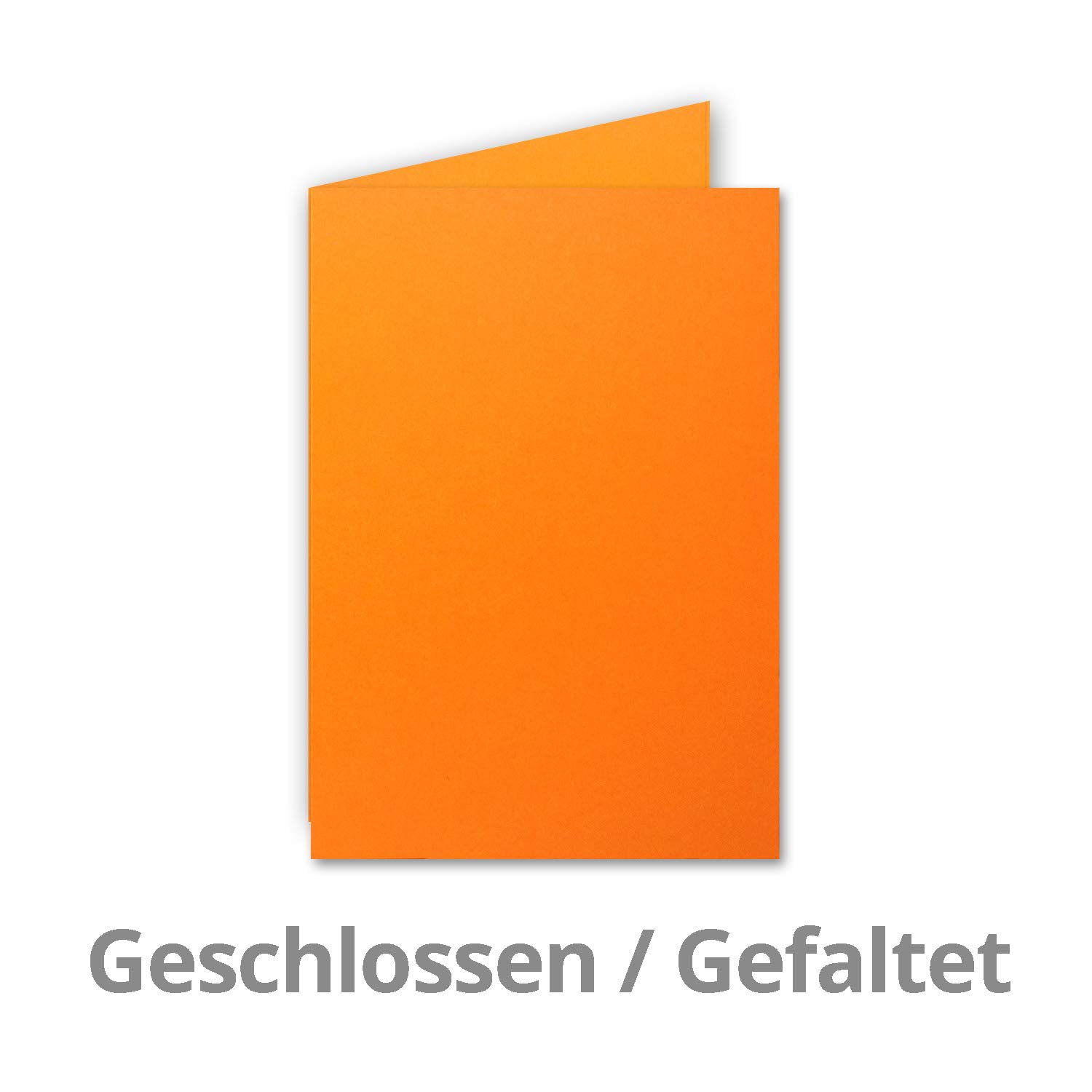 Folding Cards Set DIN A6/C6 with Envelopes in Orange - Includes Insert - 14.8 x 10.5 cm - Premium Quality - FarbenFroh (Pack of 10) - Image 4