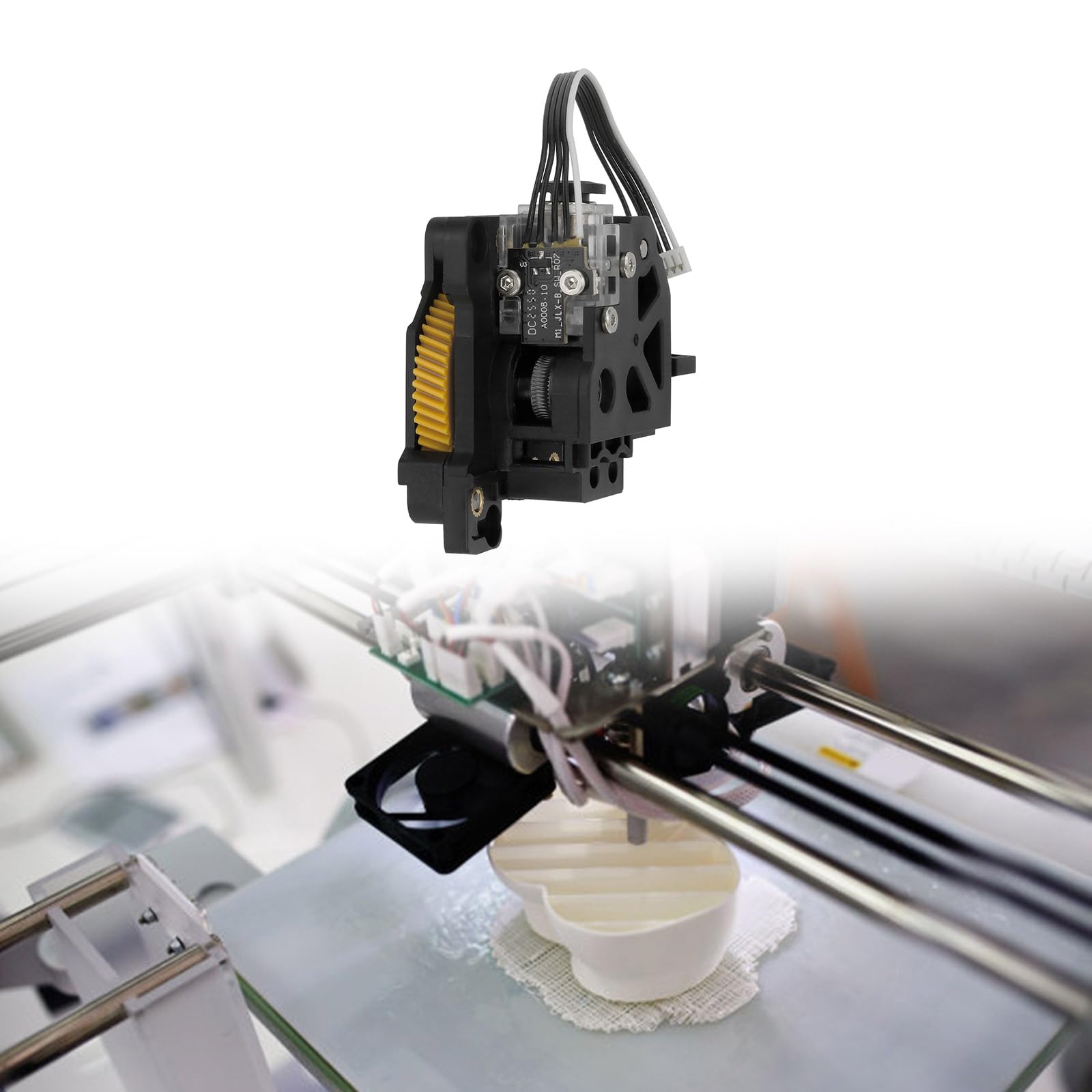 Pièce de rechange pour extrudeuse d'entretien d'imprimante 3D, module d'alimentation pré-assemblé avec boîtier compact, faisceau de câbles et cadre de montage pour imprimante - Module d'alimentation