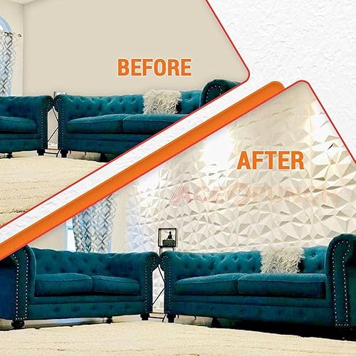 Miniatura 3 de AP1216 - 12 piezas de paneles de pared 3D 3D con textura de PVC, impermeables, resistentes a los arañazos, diseño de diamante blanco de 12 x 12