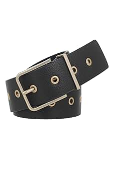 AllSaints Women's 1.5 Inch Eyelet Leather Belt, Fully