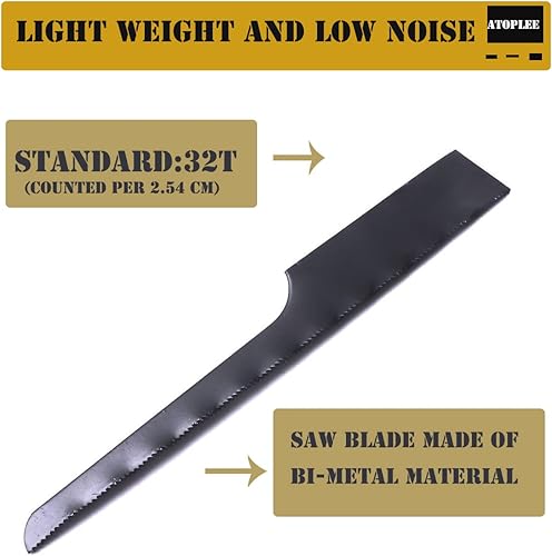 Miniatura 3 de Atoplee 5pcs Hojas de sierra recíproca Cuerpo de aire alternativo Sierra Hacksaw Cuchillas Herramientas (32T)