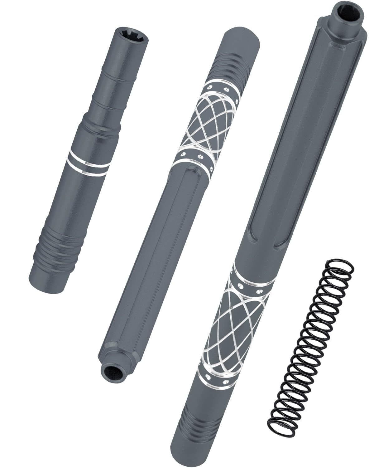 hopsupRC Upgrades Part Aluminum Center Slider Driveshafts Center Drive Shaft for 1/10 Kraton&Outcast 4X4 4S V2 BLX,Axles CVD Hops Up(Titanium)