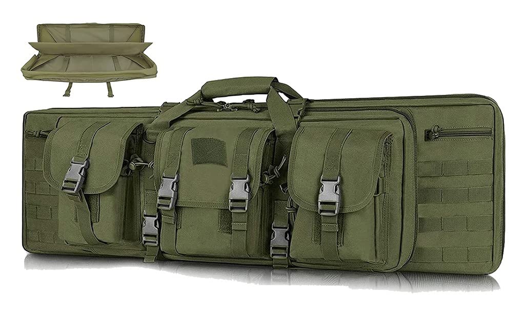 Zaino Tattico Doppio Lungo Fucile Pistola Custodia per Pistola, Borsa per Pistola Multifunzione, Borsa per Fucile da Campeggio All'aperto per Caccia Tiro Trasporto di Stoccaggio Sportivo A,93CM