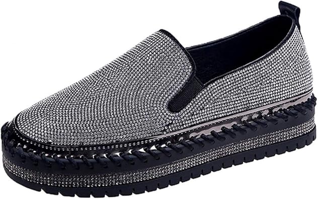 Rhinestone loafers womens Clearance