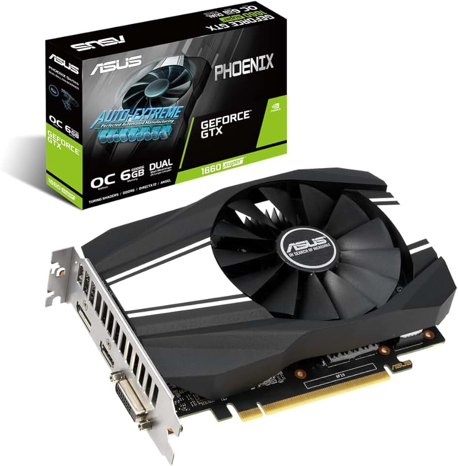 Placa de Vídeo ASUS - GeForce GTX 1660, Super OC Edition Phoenix, 6GB GDDR6
