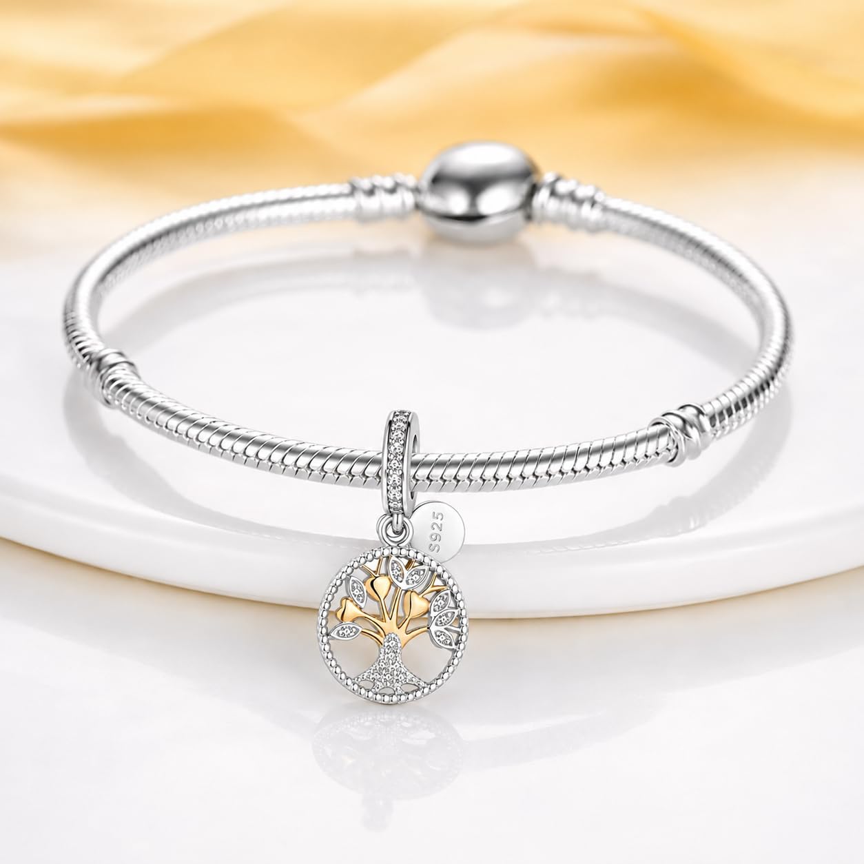 Charm New 2025 Compatibile Tutte Marche Bracciali Collane Albero Vita Portafortuna Argento 925 Ciondoli Compleanno Anniversario Originale Amicizia Mamma Bead Cuore Natale Donna Set