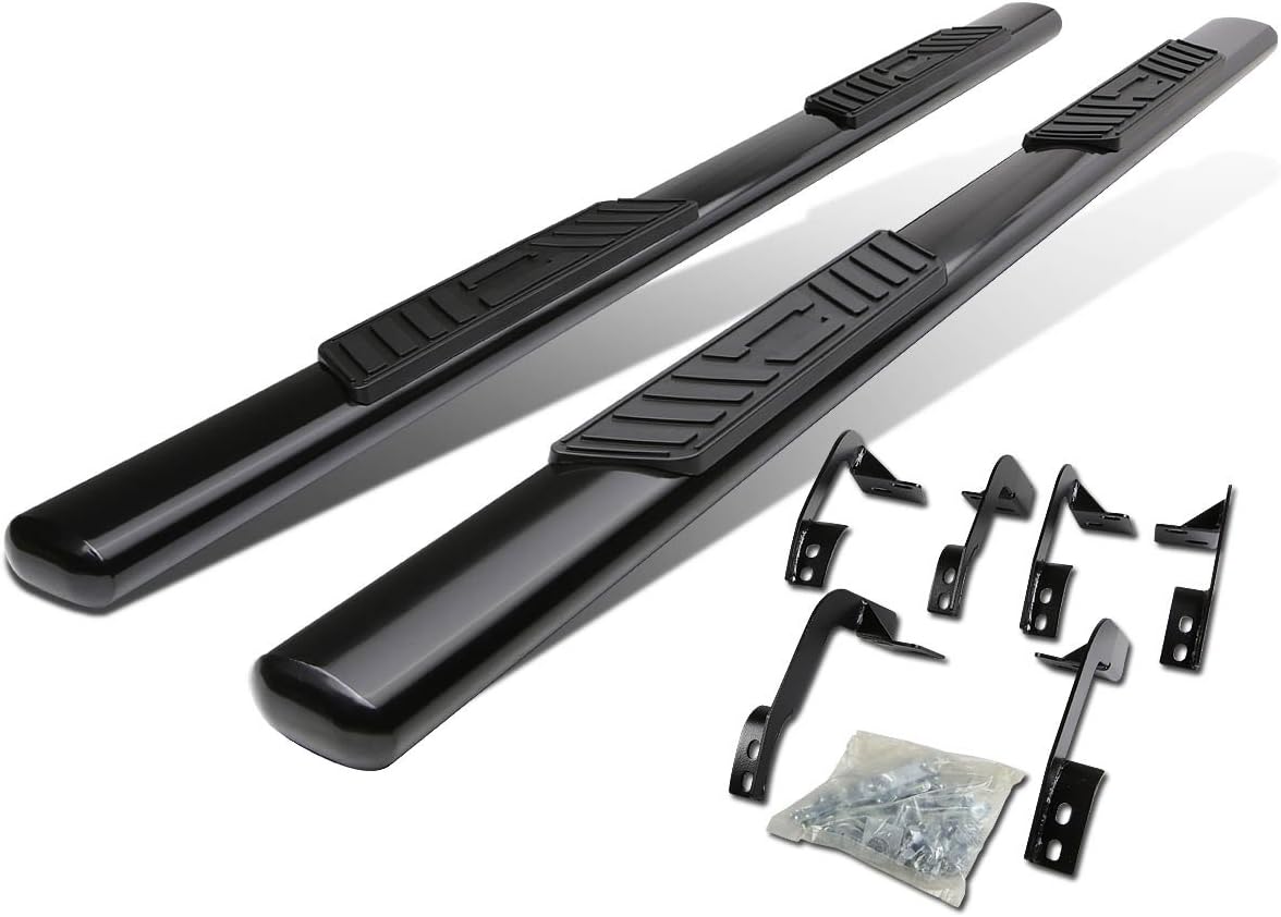 DNA MOTORING 4 Inches Running Boards Compatible with 11-18 Ram 1500 Extended/Quad Cab,Powder Coated Side Step Nerf Bars, STEPB-5O-932-BK