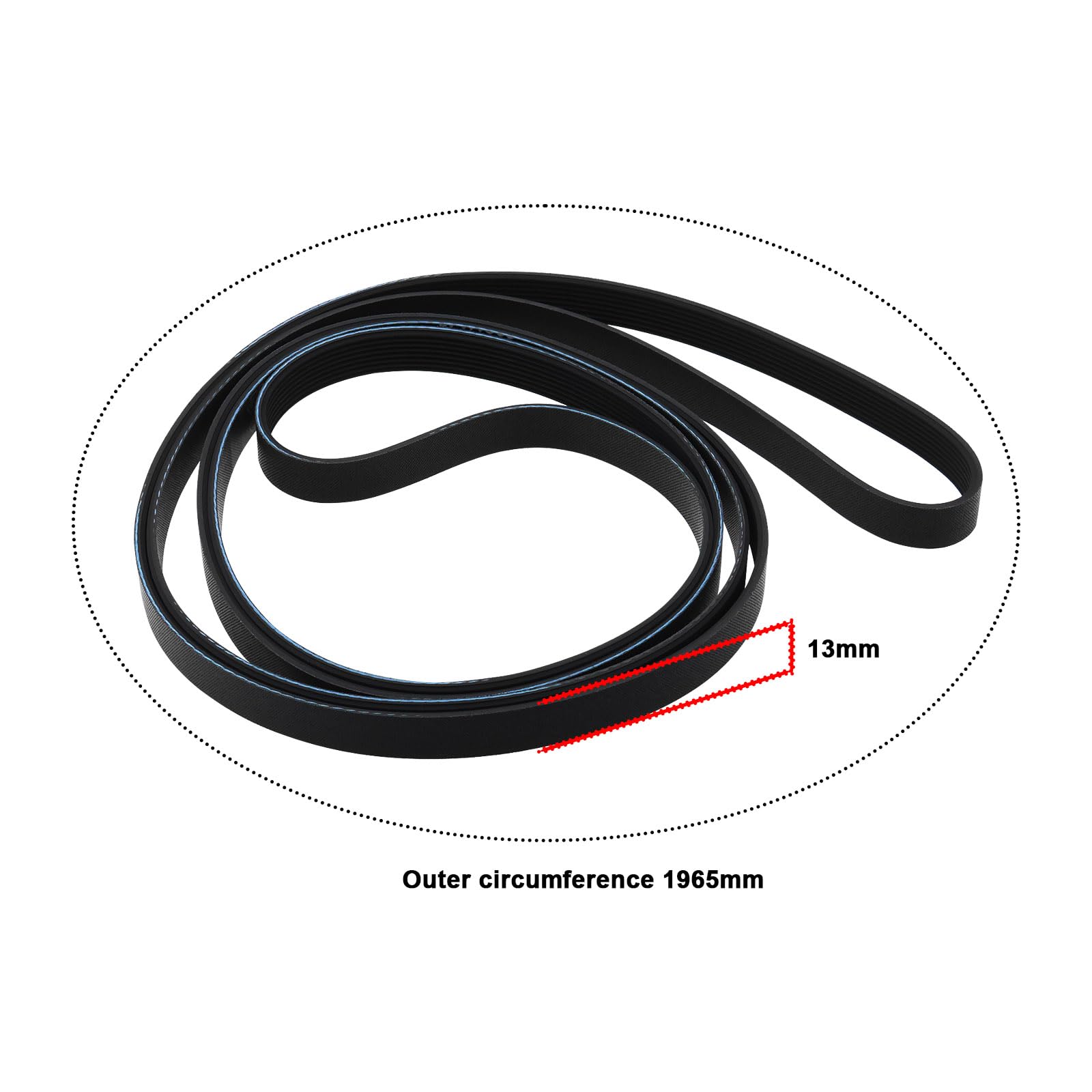 Ariston Hotpoint Indesit Cinghia trapezoidale elastica per asciugatrice, Nero
