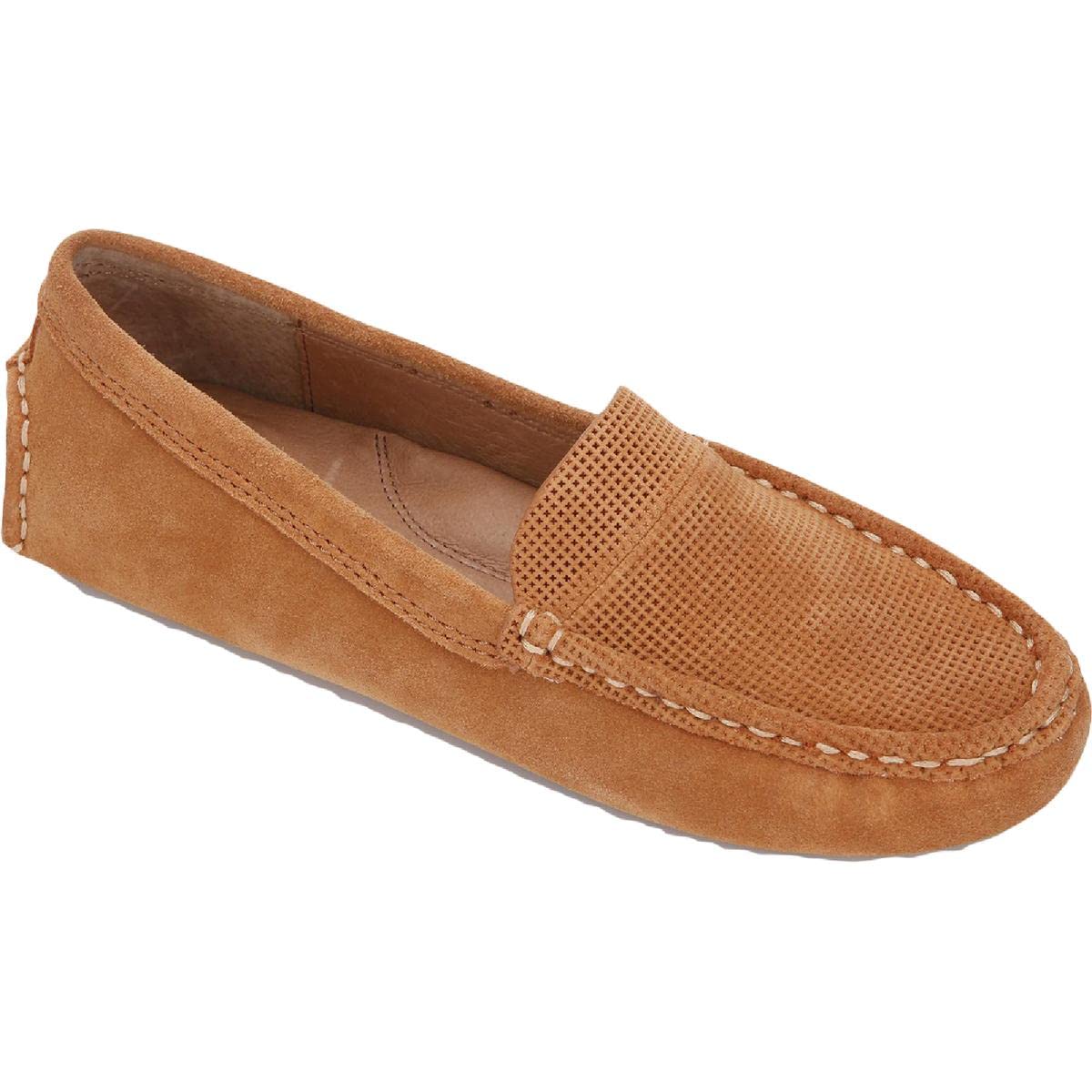 Gentle Souls by Kenneth Cole Women's Women's Mina Perforated Driving Style Loafer, Cognac, 5.5