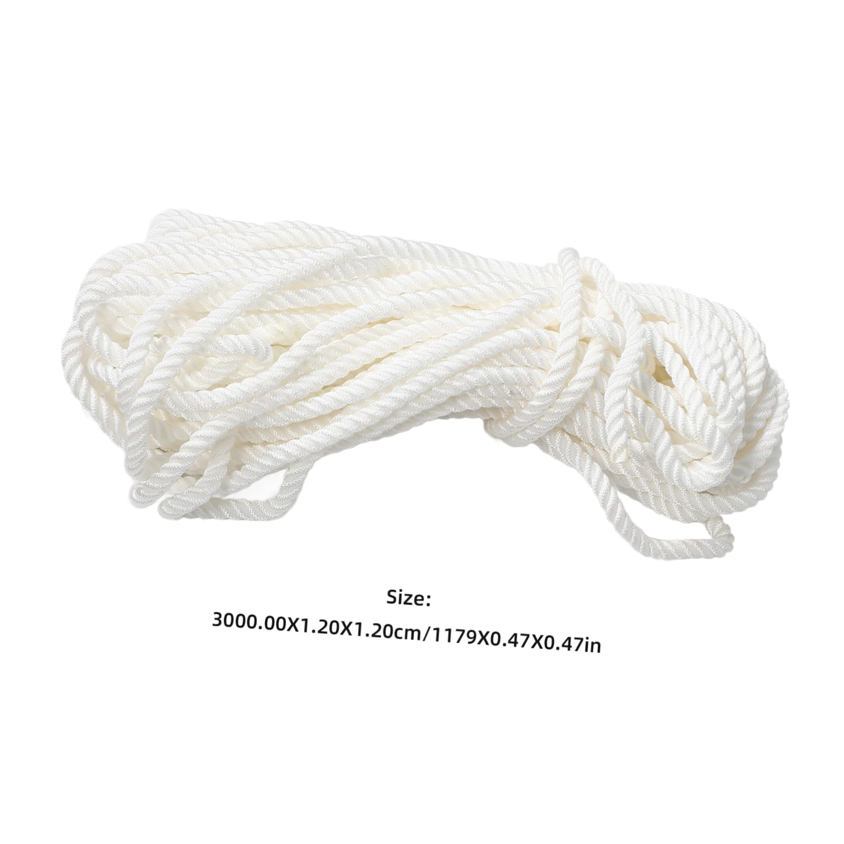 Sosoport 1 Roll White Nylon Rope for Yacht Docking Heavy Duty Anchor Line for Mooring Durable and Abrasion Resistant Cable for Various Applications